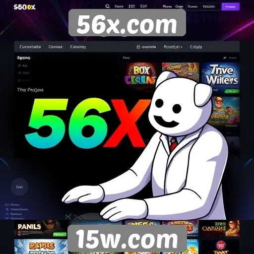 Experiência do usuário no site de jogos 56x.com